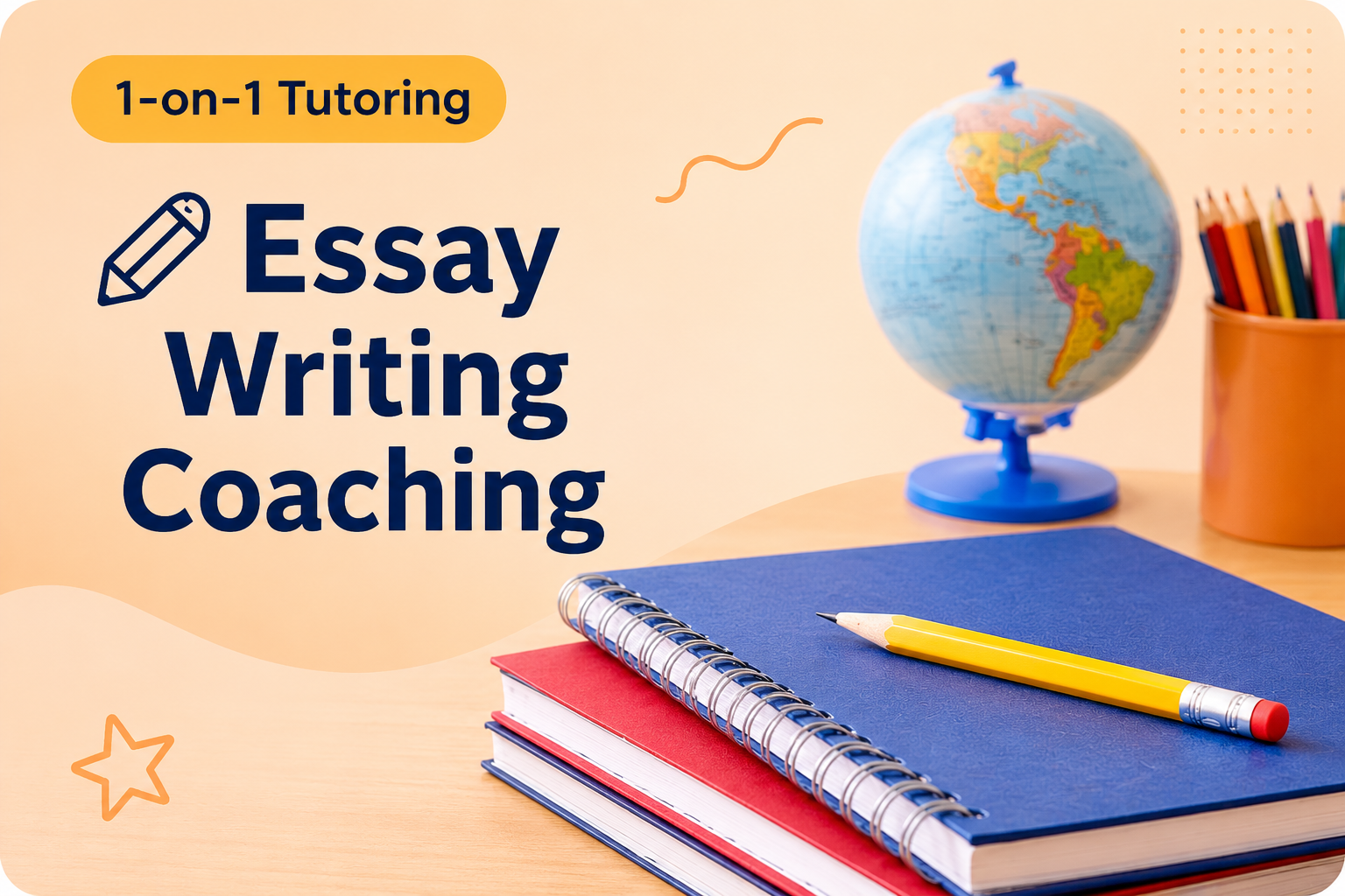 Essay writing coaching program helping students improve organization, structure, creativity, and writing confidence.