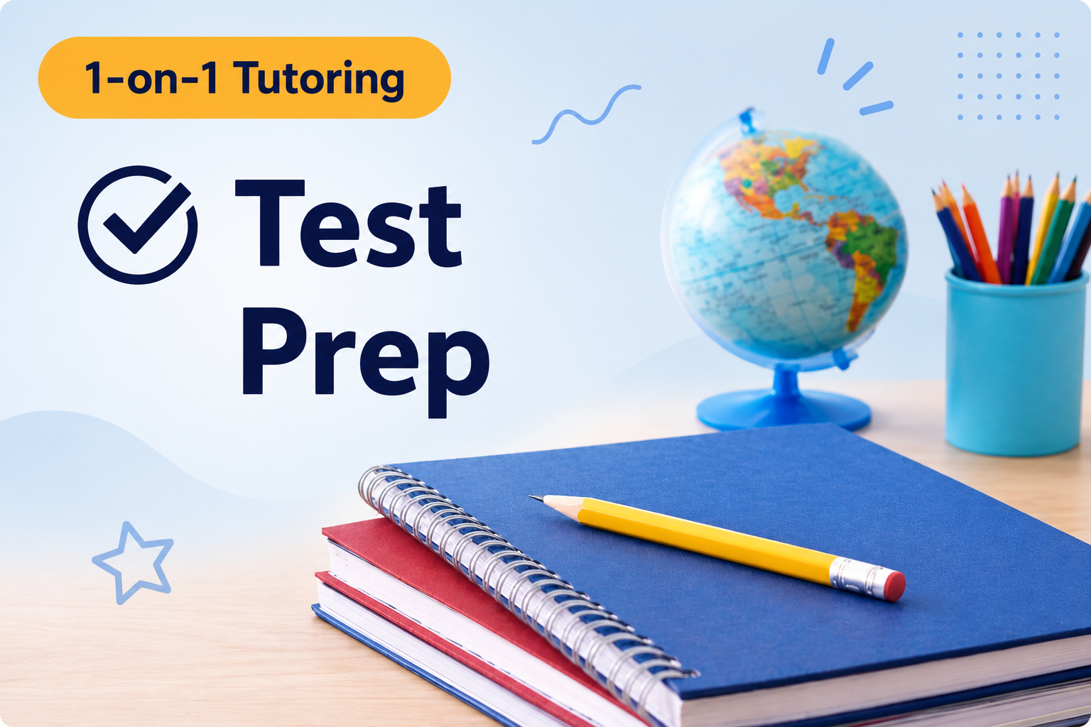 Personalized test preparation program focused on academic success, standardized tests, and confidence building.